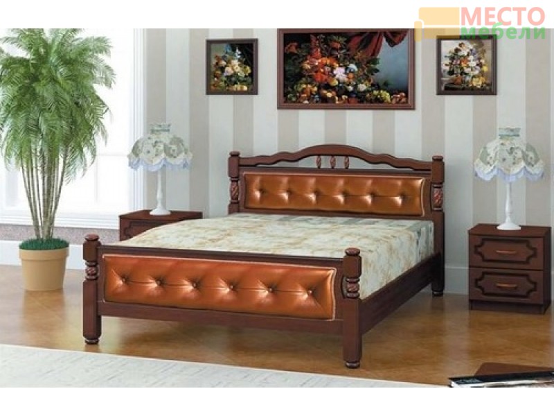 Кровать Карина-11 (орех), 160 см